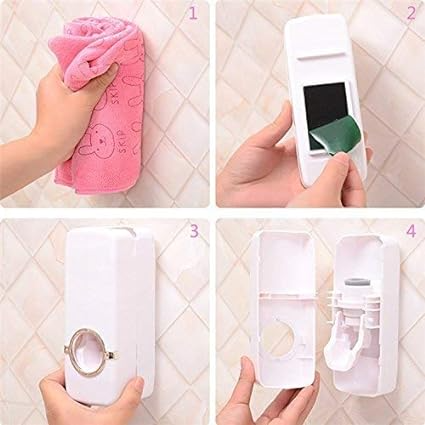 Toothpaste Dispenser & Brush Holder Set