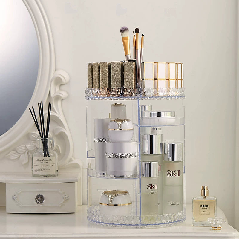 360° Rotating Makeup Organizer