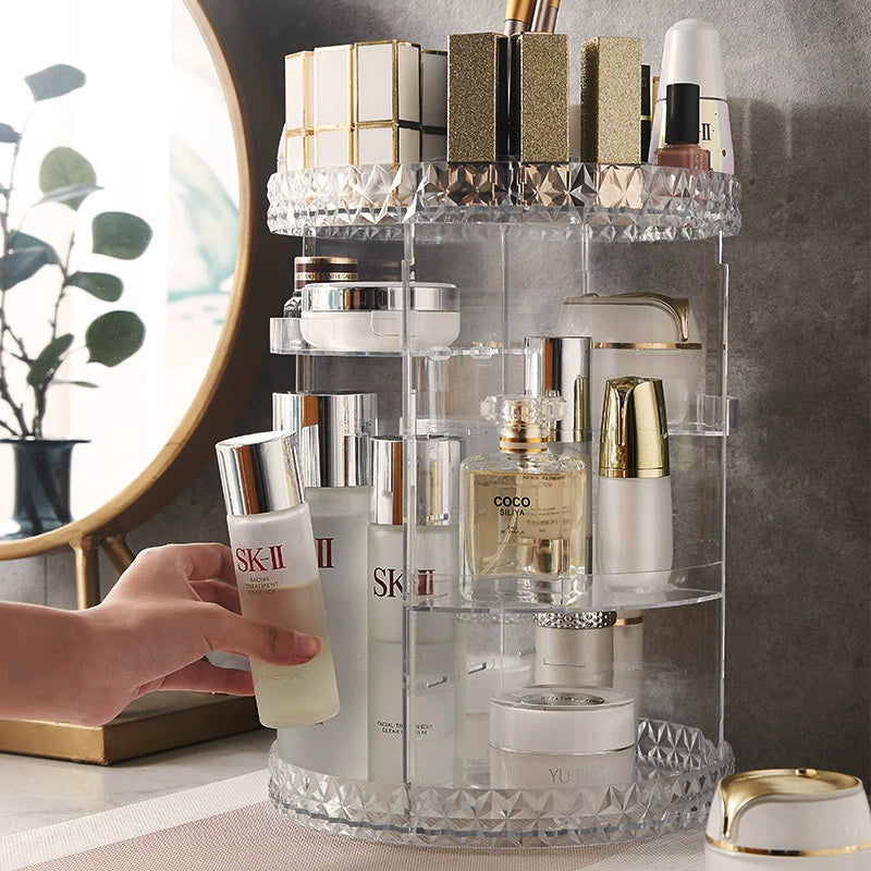 360° Rotating Makeup Organizer